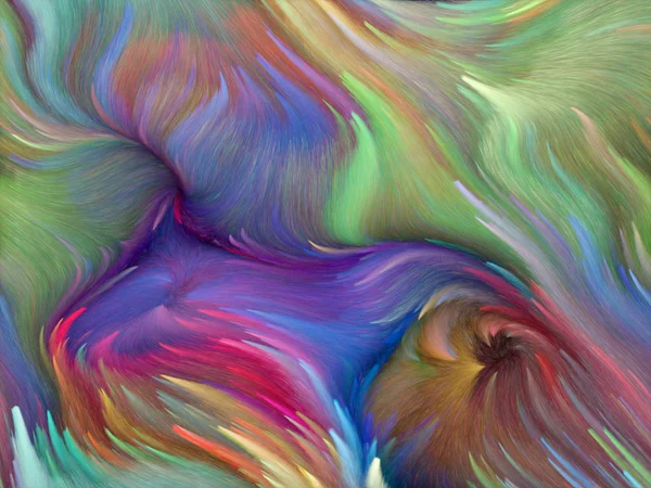 Farbwirbel Serie Turbulente Farbschlieren Zur Verwendung Als Abstrakter Kunsthintergrund — Stockfoto
