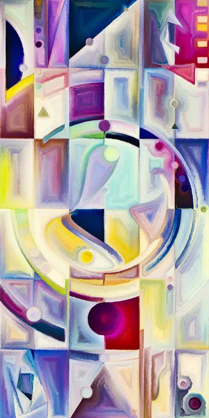 Abstrakter Hintergrund Bestehend Aus Farbigen Formfragmenten Zum Thema Moderne Kunst — Stockfoto
