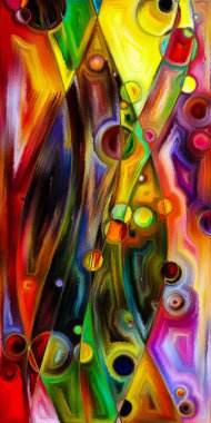 Çağdaş sanat konularındaki çember ve eğrilerin soyut arkaplanı