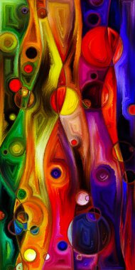 Çağdaş sanat konularındaki çember ve eğrilerin soyut arkaplanı