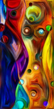 Çağdaş sanat konularındaki çember ve eğrilerin soyut arkaplanı