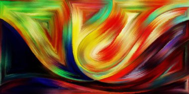 Modern sanatın konuda dalgalı formlarının arka plan