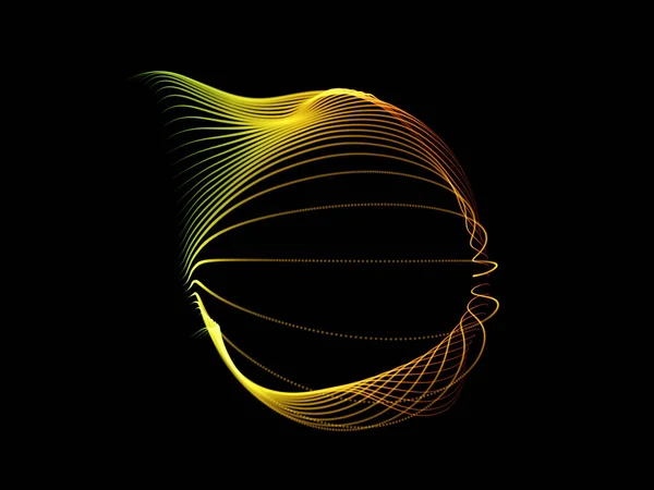 Sfondo vortice di particelle sferiche — Foto Stock