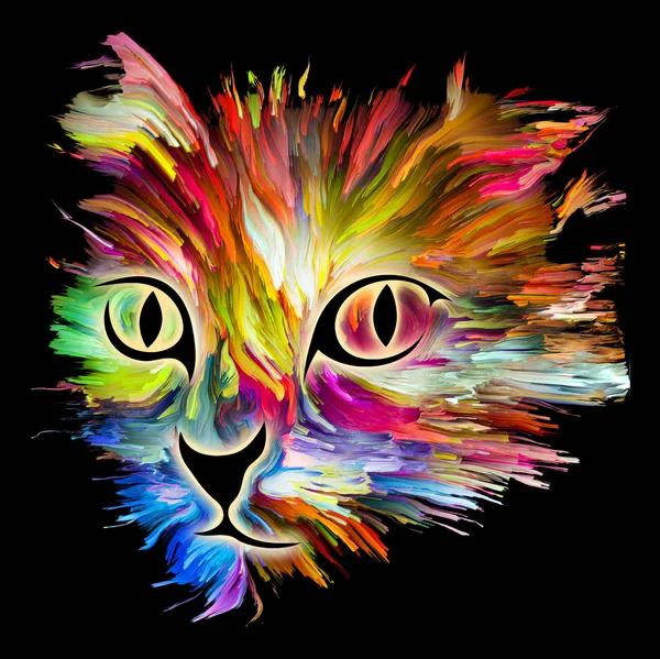 Kot farby — Zdjęcie stockowe
