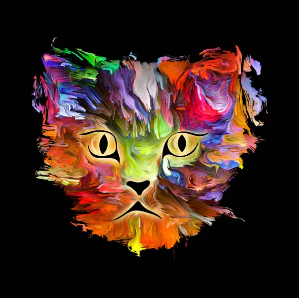 Pittura gatto — Foto Stock