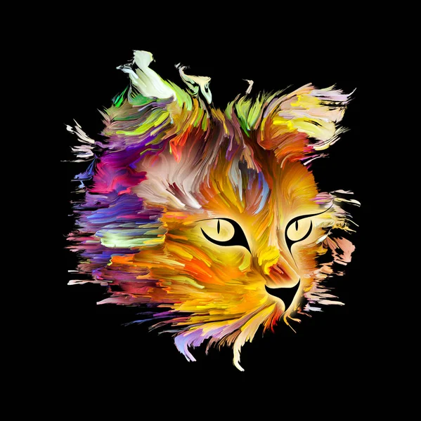 Kedi boyama — Stok fotoğraf