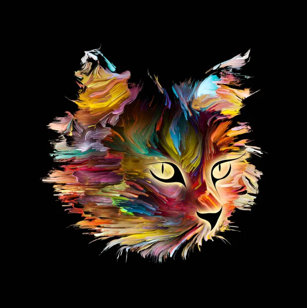 Kedi boyama — Stok fotoğraf