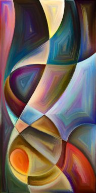 Arka plan şekilleri ve eğrileri modern sanatın konuda oluşur