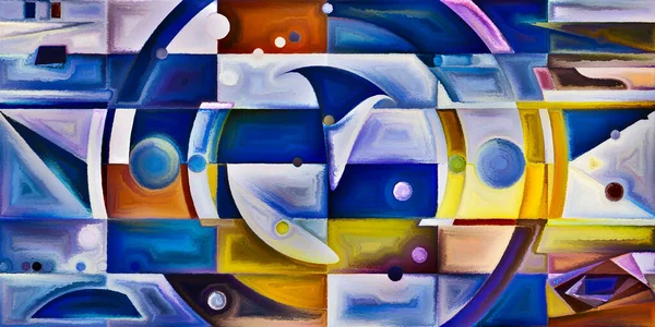 Arka plan renkli şekil parçaları modern sanatın konuda oluşur
