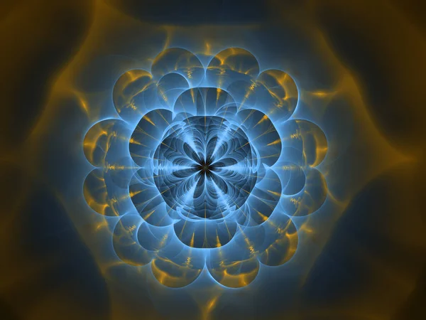 Σειρά Fractal Kaleidoscope Περίπλοκη Αφηρημένη Δομή Φυσικών Αυτοόμοιων Οργανικών Προτύπων — Φωτογραφία Αρχείου