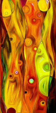 Çağdaş sanat konularındaki çember ve eğrilerin soyut arkaplanı