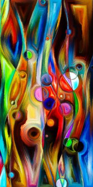 Çağdaş sanat konularındaki çember ve eğrilerin soyut arkaplanı