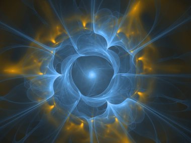 Fraktal Kaleydoskop serisi. Doğal kendine benzeyen organik kalıpların karmaşık soyut yapısı. Doğa, Geometri, Bilim ve Sanat üzerine tasarım projelerinde kullanılmak üzere.