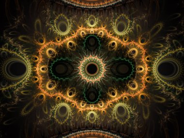 Tekrarlanan Fonksiyon Sistemi serisi. Julian Flame fraktal IFS sınıfına aittir ve yaygın olarak renkli bilimsel ve sanatsal arka planlar için kullanılır.