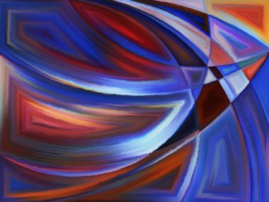 Yaşam formları serisi. Sanat, resim, tasarım ve eğitim konularında soyut biçimlerin arkaplanı ve şekli