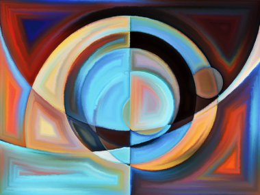 Yaşam formları serisi. Sanat, resim, tasarım ve eğitim projeleri için bir zemin olarak soyut biçimlerin ve şekillerin kompozisyonu