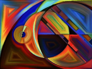 Yaşam formları serisi. Sanat, resim, tasarım ve eğitim konularında soyut biçimlerden oluşan soyut tasarım