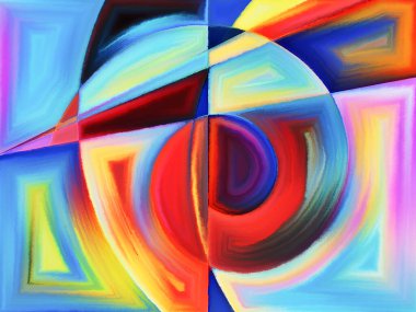 Yaşam formları serisi. Sanat, resim, tasarım ve eğitim konularında soyut biçimlerden oluşan soyut tasarım