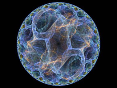 Grafik tasarım ve sanatta kullanılmak üzere karmaşık fraktal desenlerin yüksek çözünürlüklü çizimi