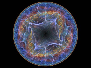 Grafik tasarım ve sanatta kullanılmak üzere karmaşık fraktal desenlerin yüksek çözünürlüklü çizimi