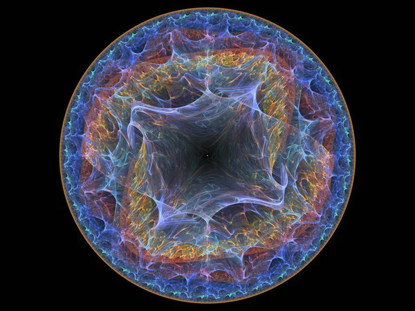 Grafik tasarım ve sanatta kullanılmak üzere karmaşık fraktal desenlerin yüksek çözünürlüklü çizimi