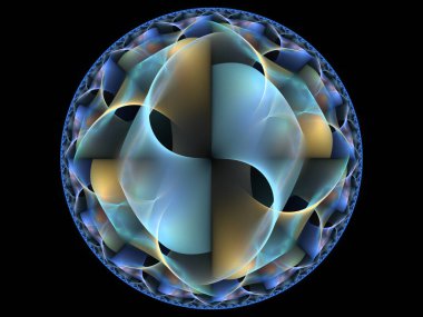 Grafik tasarım ve sanatta kullanılmak üzere karmaşık fraktal desenlerin yüksek çözünürlüklü çizimi