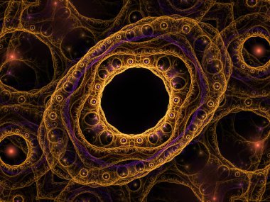 Tasarım projeleri, süslemeler ve arkaplanlar için soyut fraktal oluşturucu