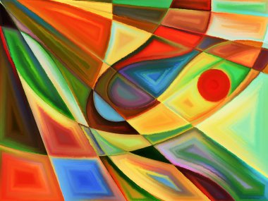 Uçak bölümü serisi. Sanat, resim, tasarım ve eğitim konularındaki soyut biçimler ve şekillerin kompozisyonu