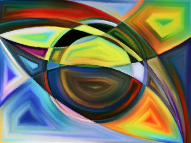 Uçak bölümü serisi. Sanat, resim, tasarım ve eğitim konularında soyut biçimlerin ve şekillerin düzenlenmesi