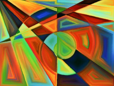 Uçak bölümü serisi. Sanat, resim, tasarım ve eğitim konularında soyut biçimlerin ve şekillerin düzenlenmesi