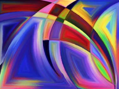 Uçak bölümü serisi. Sanat, resim, tasarım ve eğitim konularındaki soyut biçimler ve şekillerin etkileşimi