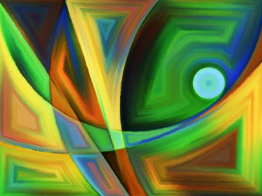 Uçak bölümü serisi. Sanat, resim, tasarım ve eğitim konularında soyut biçimlerin arkaplanı ve şekli