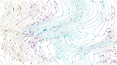 Sanat projeleri, baskılar, kartlar ve ekranlar için çizgilerin organik tasarım hareket deseni