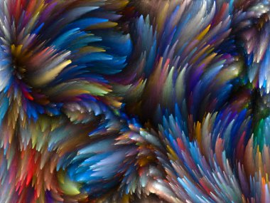 Yaratıcılık, tasarım ve modern sanat projeleri için Girdap Dijital Renk arkaplanı