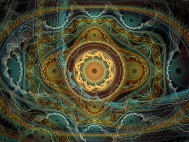 Tekrarlanan Fonksiyon Sistemi serisi. Julian Flame fraktal IFS sınıfına aittir ve yaygın olarak renkli bilimsel ve sanatsal arka planlar için kullanılır.