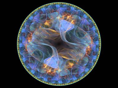 Grafik tasarım ve sanatta kullanılmak üzere karmaşık fraktal desenlerin yüksek çözünürlüklü çizimi