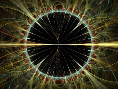 Grafik tasarım ve sanatta kullanılmak üzere karmaşık fraktal desenlerin yüksek çözünürlüklü çizimi