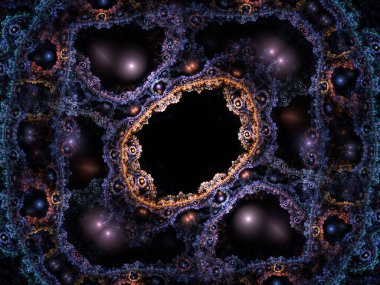 Tasarım projeleri, süslemeler ve arkaplanlar için soyut fraktal oluşturucu