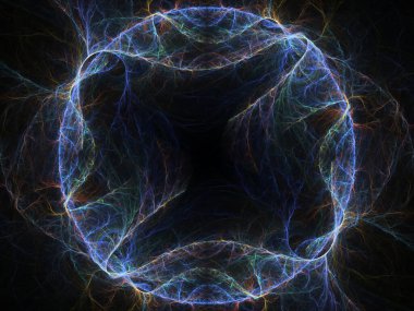 Grafik tasarım ve sanatta kullanılmak üzere karmaşık fraktal desenlerin yüksek çözünürlüklü çizimi