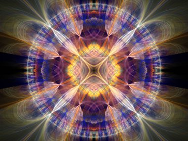 Grafik tasarım ve sanatta kullanılmak üzere karmaşık fraktal desenlerin yüksek çözünürlüklü çizimi