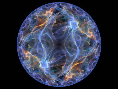 Grafik tasarım ve sanatta kullanılmak üzere karmaşık fraktal desenlerin yüksek çözünürlüklü çizimi