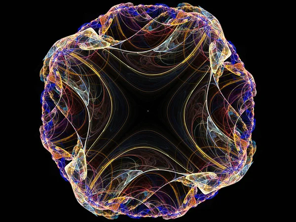 Grafik tasarım ve sanatta kullanılmak üzere karmaşık fraktal desenlerin yüksek çözünürlüklü çizimi