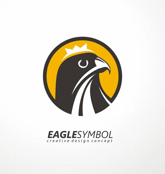 Diseño Del Logo Del Águila Símbolo Hawk Icono Falcon Idea — Vector de stock
