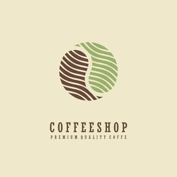 Idea Design Logo Caffetteria Simbolo Chicco Caffè — Vettoriale Stock