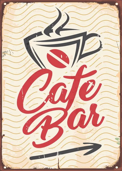 Αφίσα Cafe Bar Ρετρό Στυλ Για Καφέ Μπαρ Παμπ Και — Διανυσματικό Αρχείο
