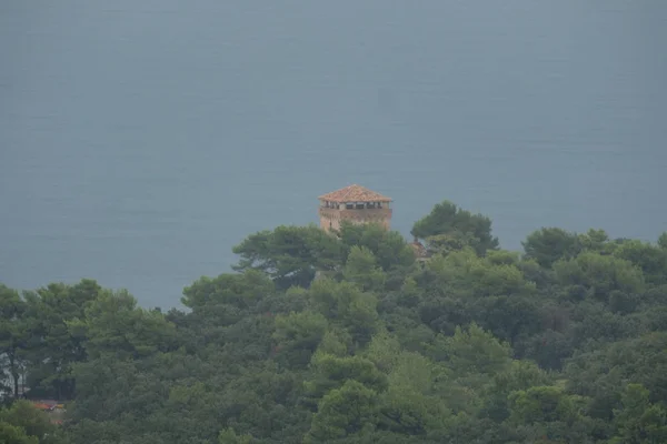 Θέα Από Τον Πύργο Bosis Ναπολεόντειο Φρούριο Portonovo Bay Περιφέρεια — Φωτογραφία Αρχείου