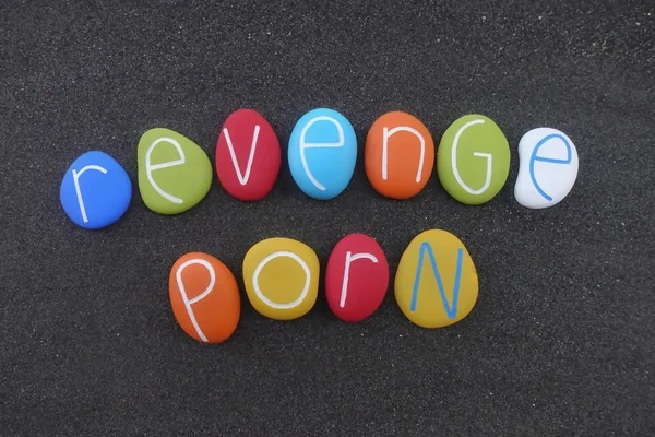 Bosszú Pornó Terjesztése Szexuálisan Explicit Képek Vagy Videó Egyének Engedélye — Stock Fotó