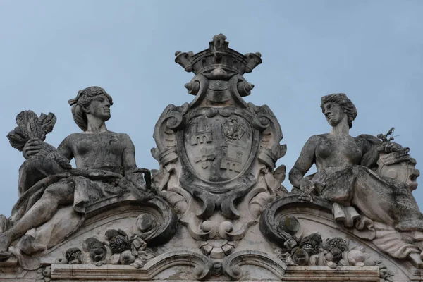 Ascoli Piceno Italia Agosto 2019 Vista Detallada Del Grupo Escultórico —  Fotos de Stock