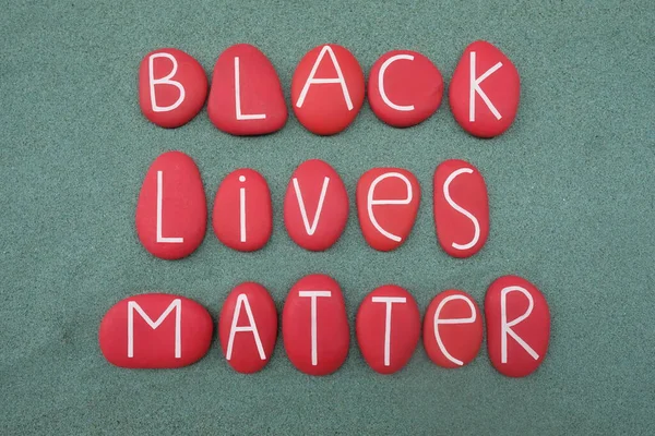 Black Lives Matter Slogan Problem Społeczny Przeciwko Przemocy Systemowego Rasizmu — Zdjęcie stockowe