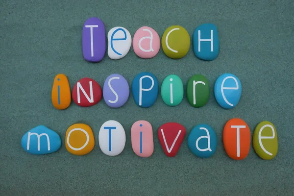 Ensinar Inspirar Motivar Citação Criativa Para Uma Mensagem Educacional Composta — Fotografia de Stock